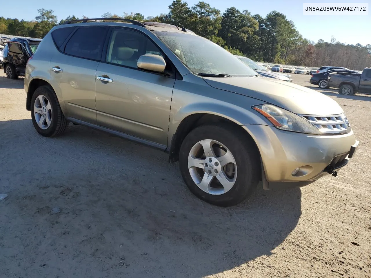 2005 Nissan Murano Sl VIN: JN8AZ08W95W427172 Lot: 76733054