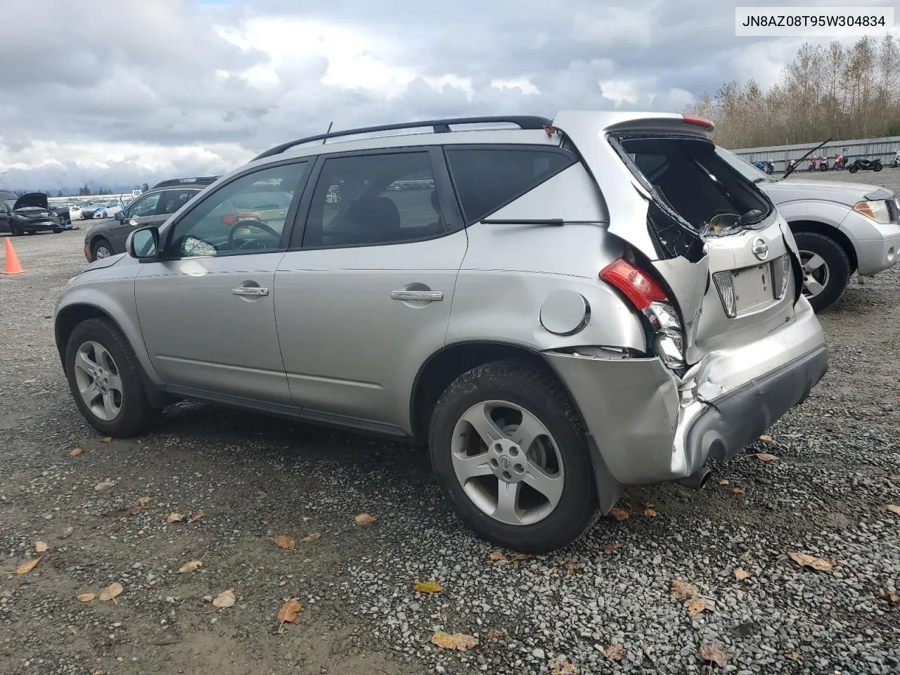 2005 Nissan Murano Sl VIN: JN8AZ08T95W304834 Lot: 77152364