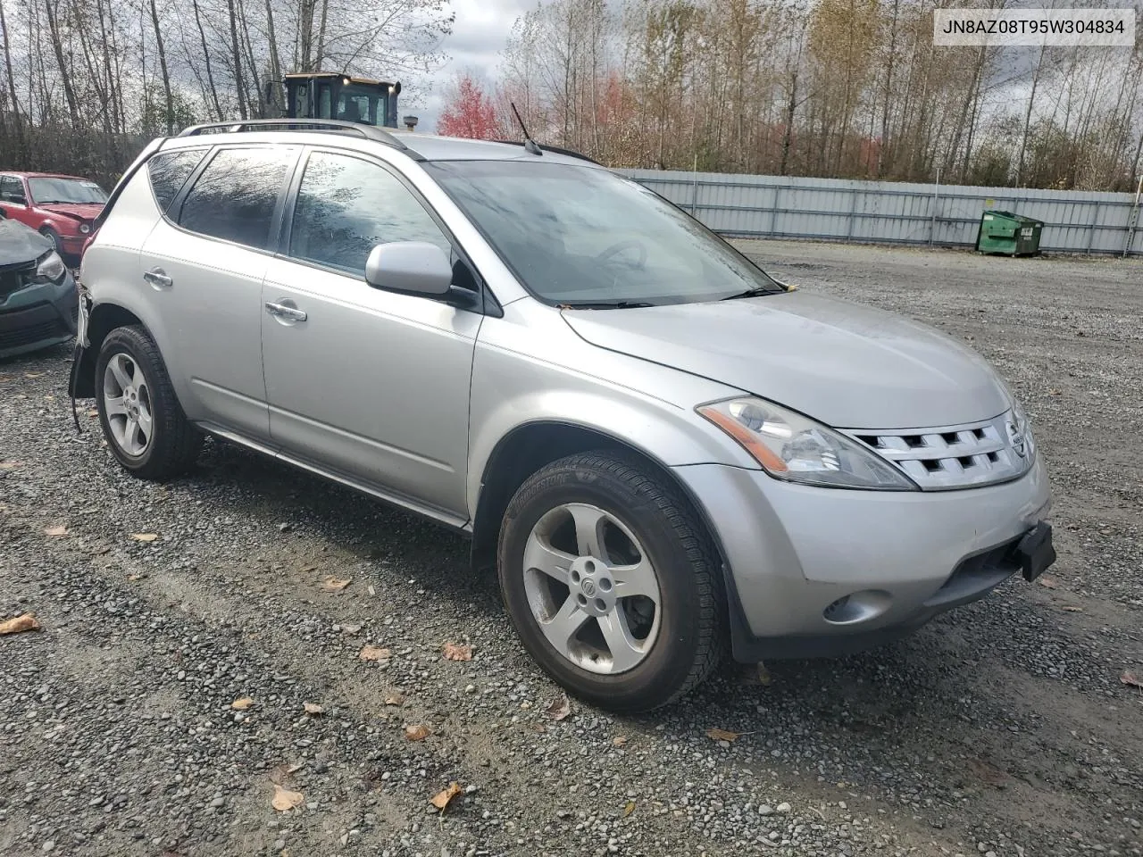 2005 Nissan Murano Sl VIN: JN8AZ08T95W304834 Lot: 77152364