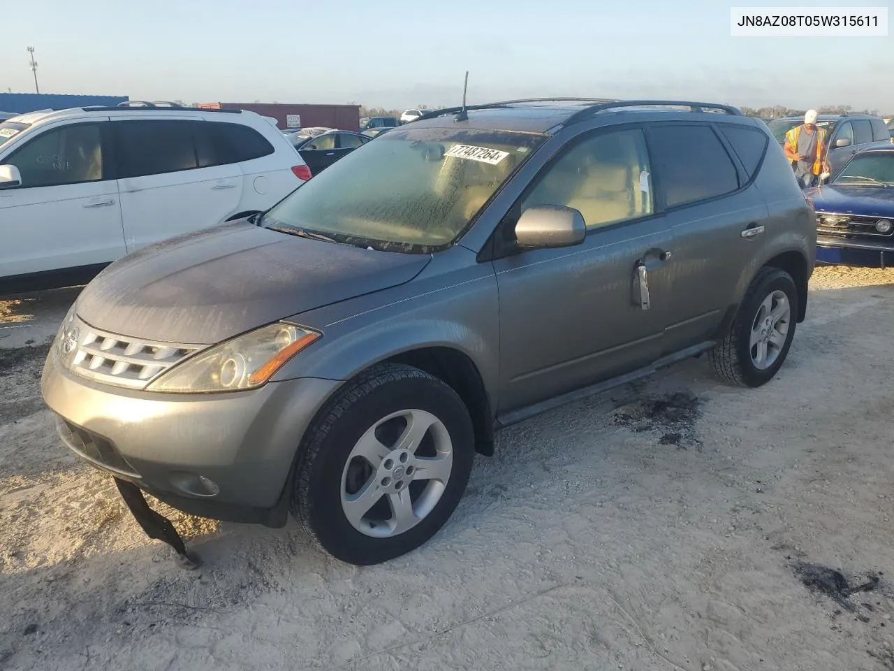 2005 Nissan Murano Sl VIN: JN8AZ08T05W315611 Lot: 77487264