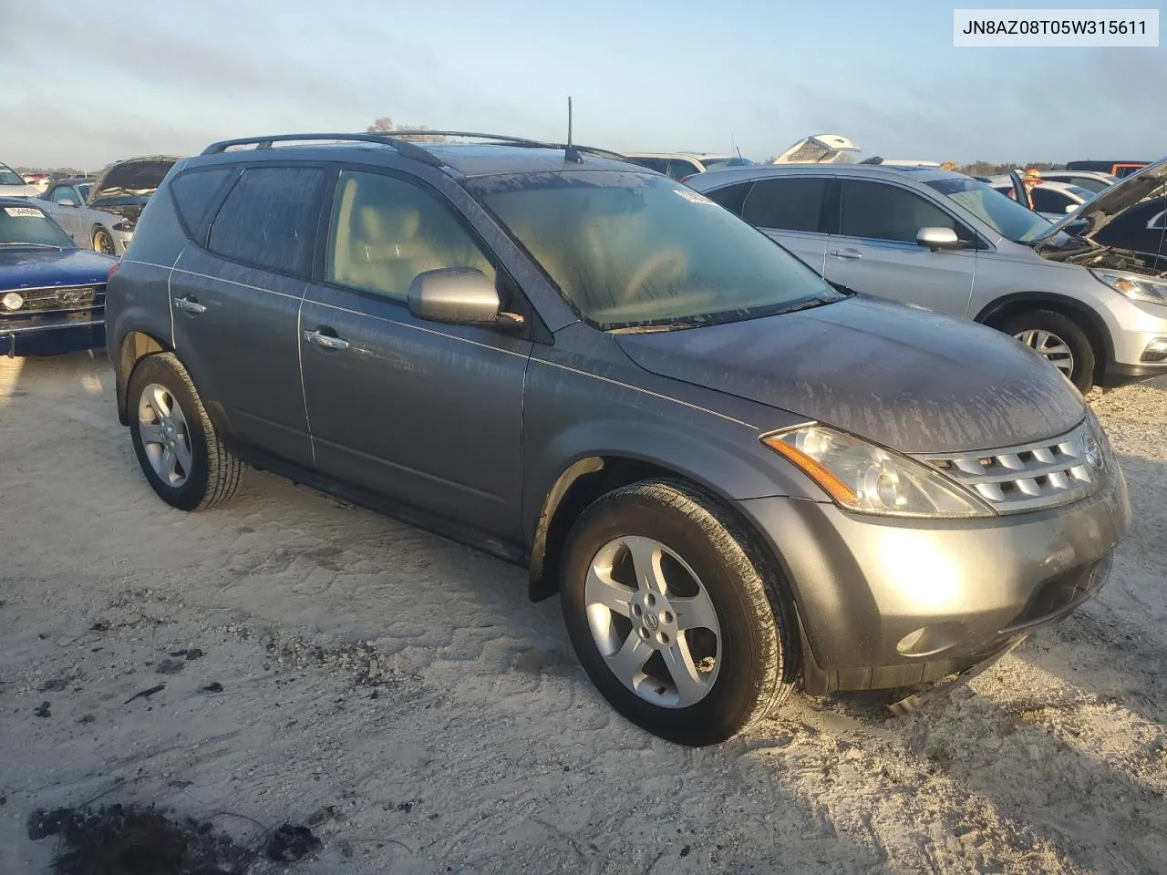 2005 Nissan Murano Sl VIN: JN8AZ08T05W315611 Lot: 77487264