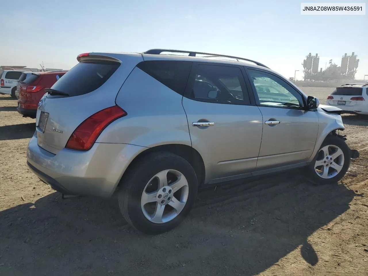 2005 Nissan Murano Sl VIN: JN8AZ08W85W436591 Lot: 77850694