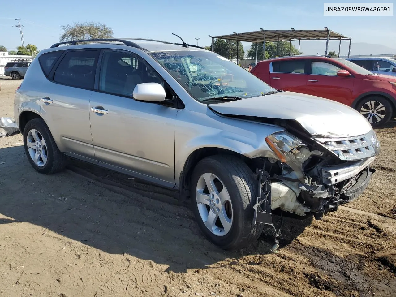 2005 Nissan Murano Sl VIN: JN8AZ08W85W436591 Lot: 77850694