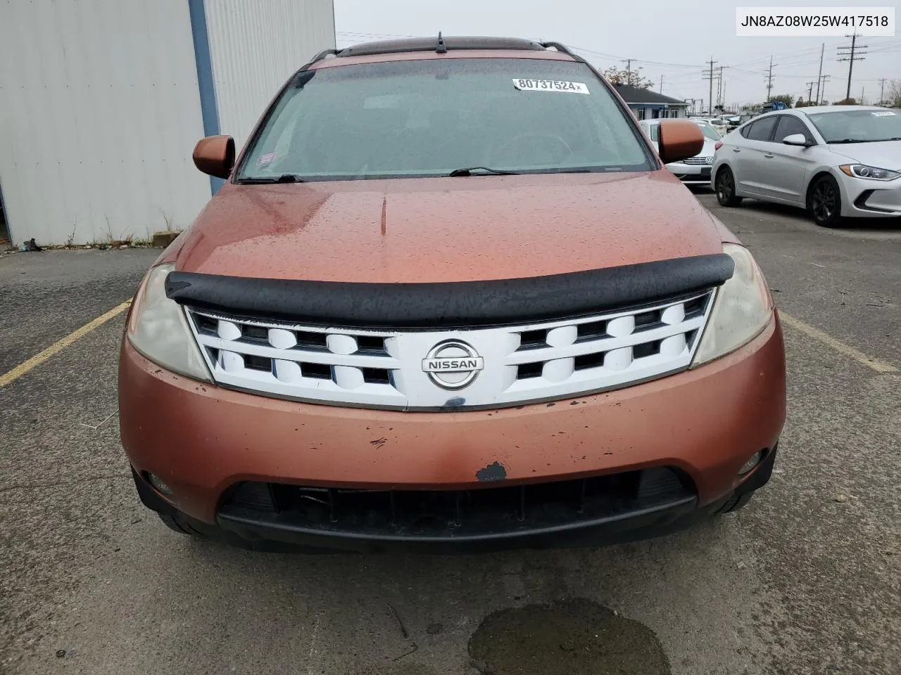 2005 Nissan Murano Sl VIN: JN8AZ08W25W417518 Lot: 80737524