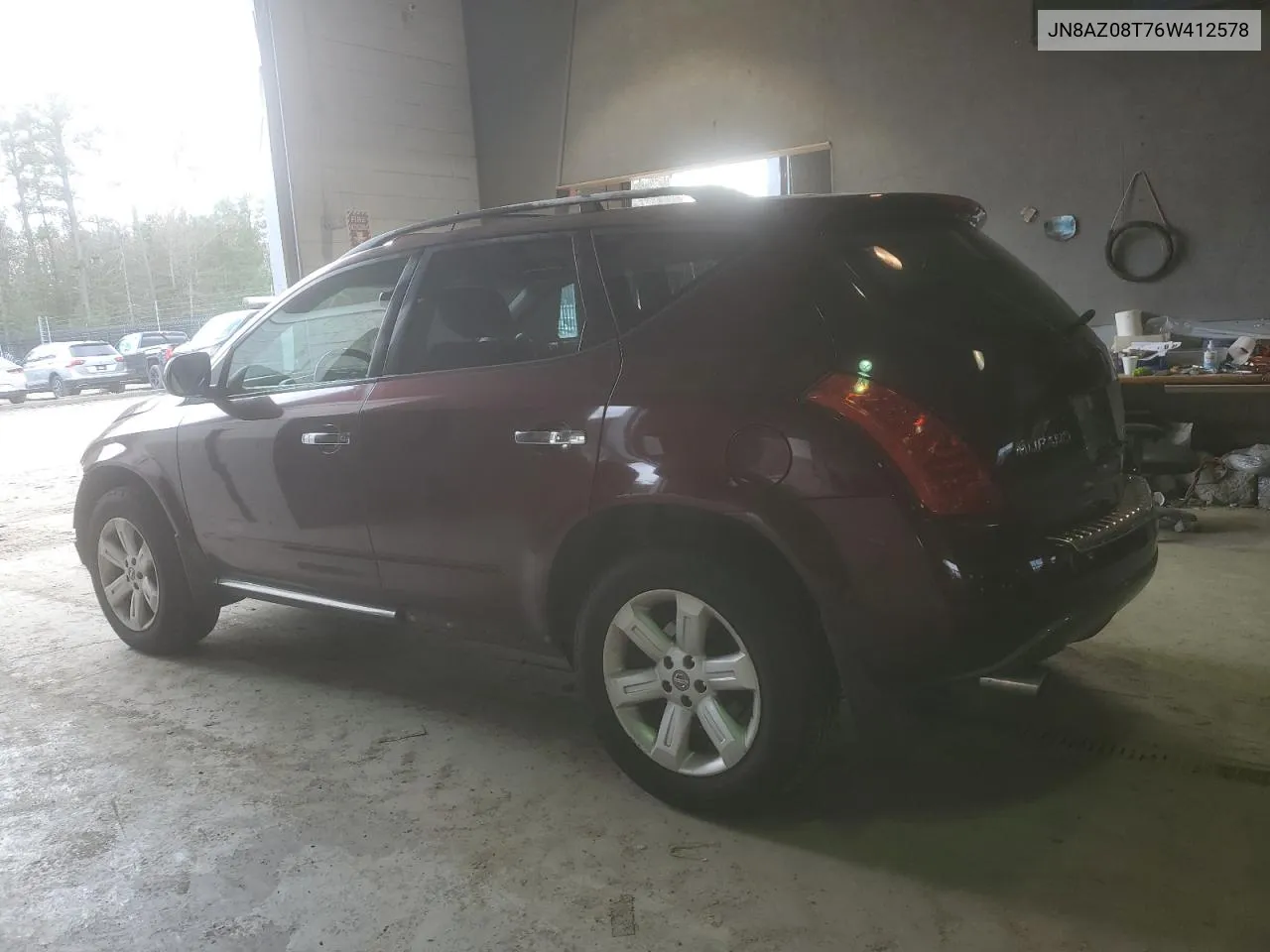 2006 Nissan Murano Sl VIN: JN8AZ08T76W412578 Lot: 49525634