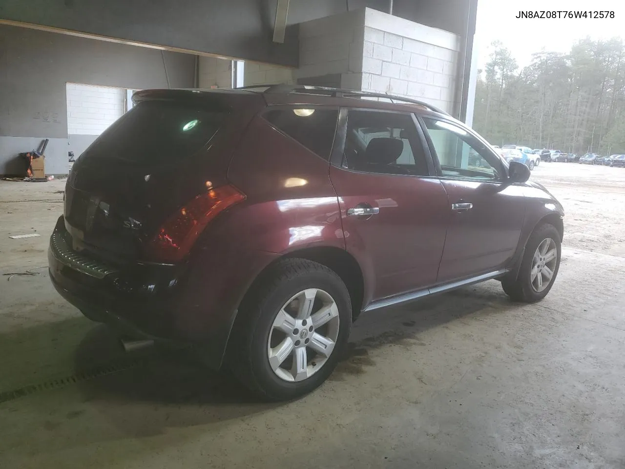 2006 Nissan Murano Sl VIN: JN8AZ08T76W412578 Lot: 49525634