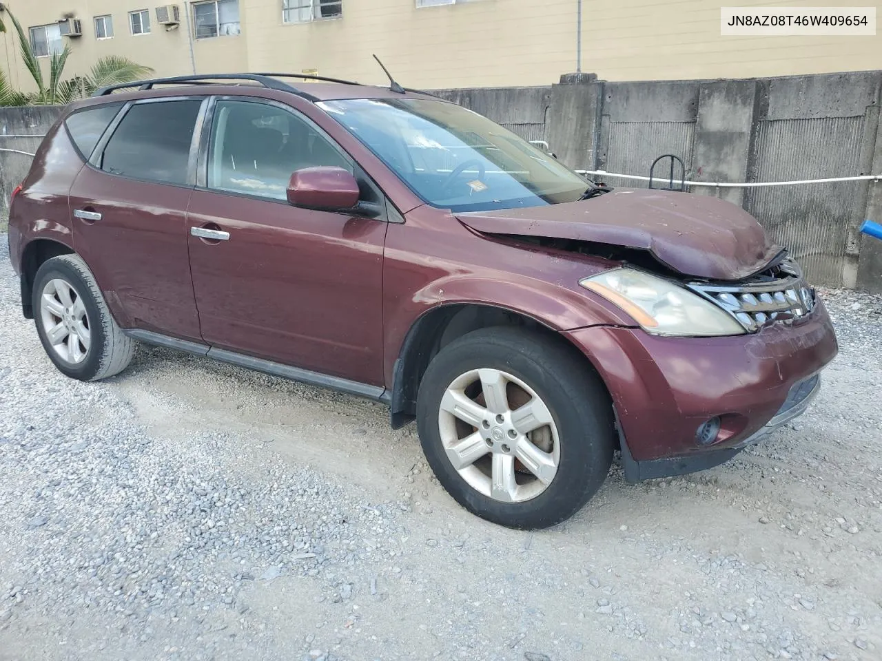 2006 Nissan Murano Sl VIN: JN8AZ08T46W409654 Lot: 55815754