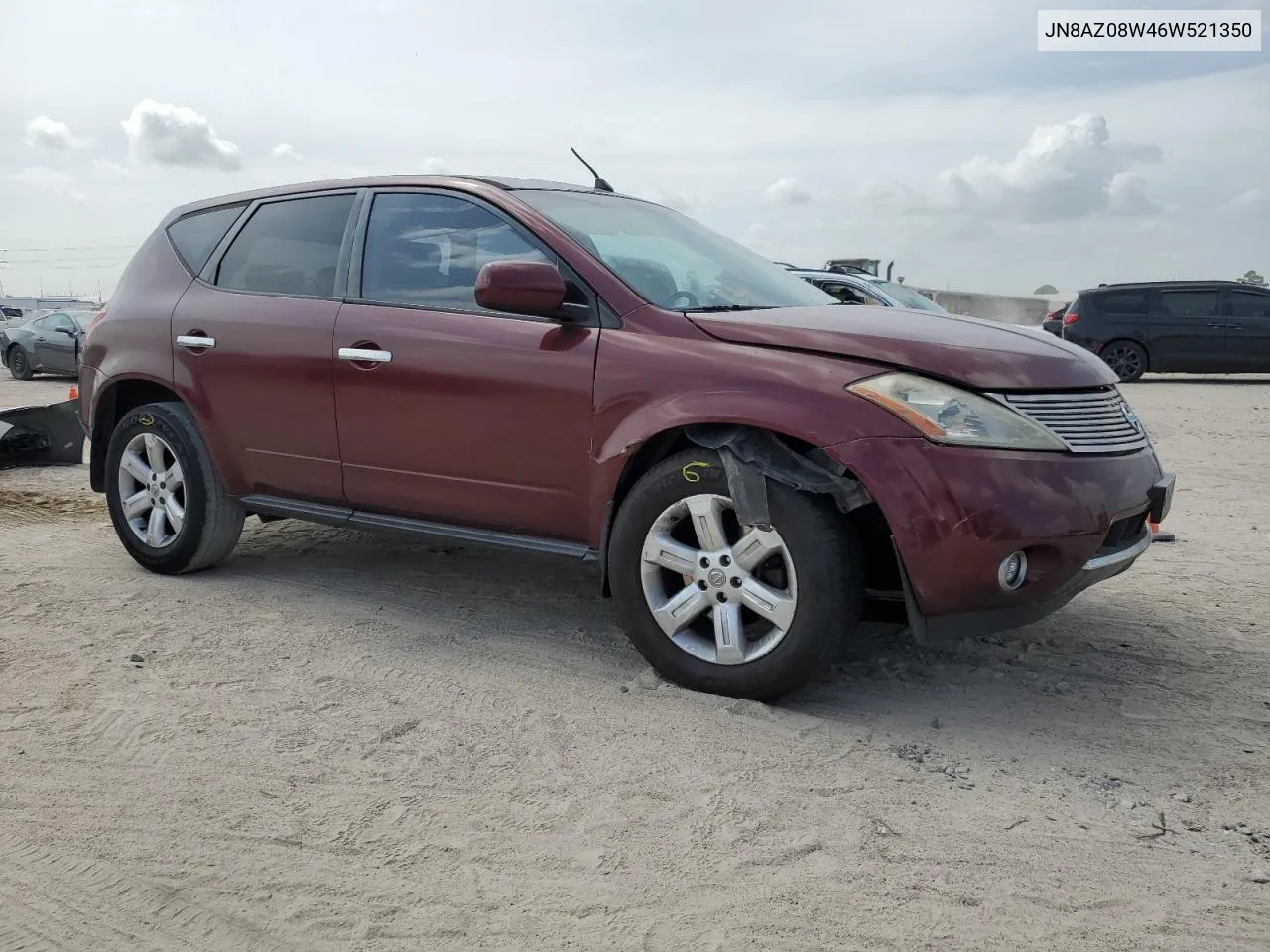 2006 Nissan Murano Sl VIN: JN8AZ08W46W521350 Lot: 61891624