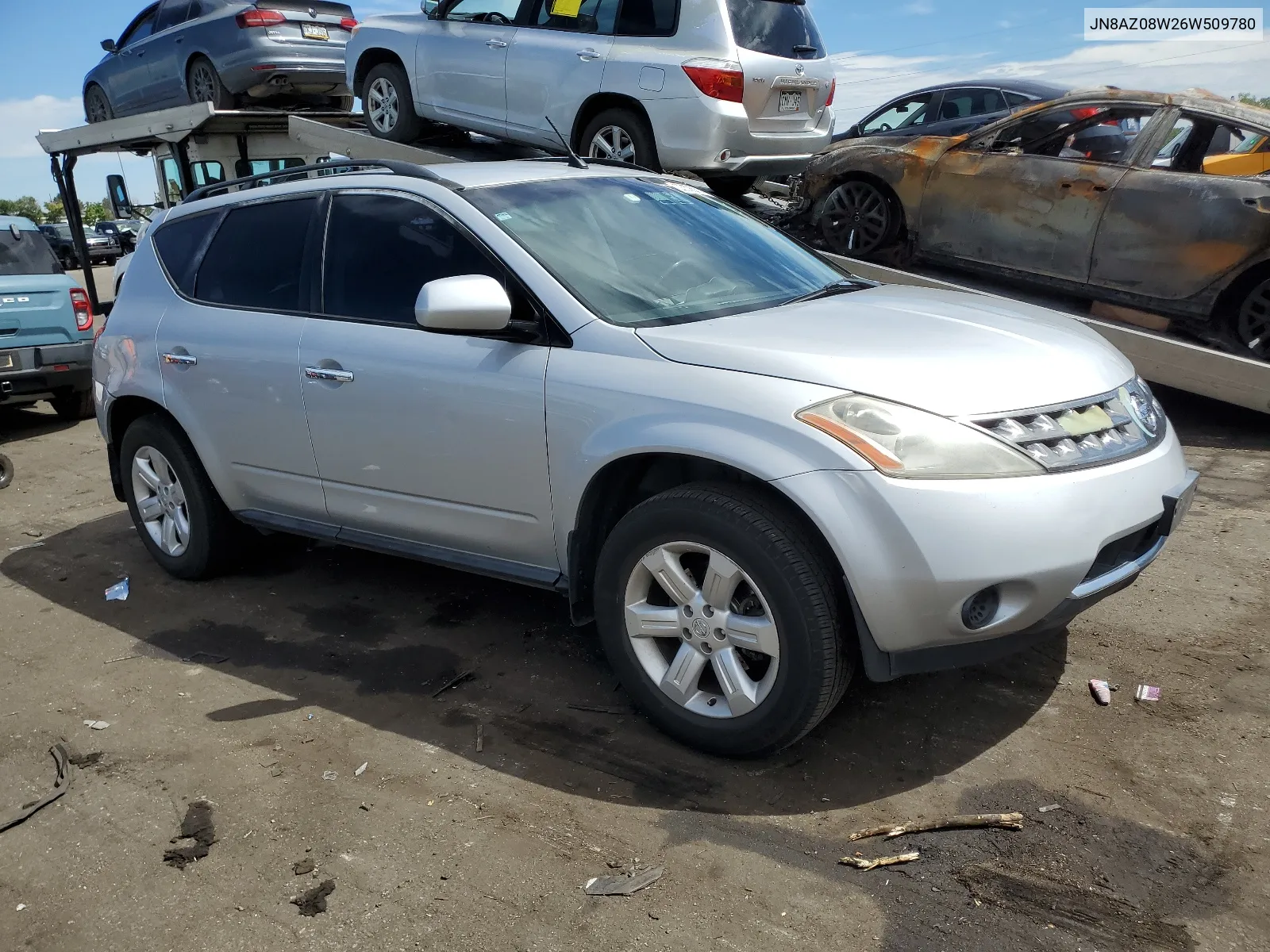 2006 Nissan Murano Sl VIN: JN8AZ08W26W509780 Lot: 68576614