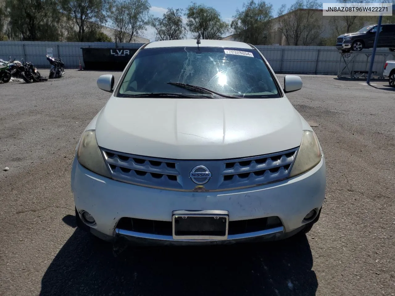 2006 Nissan Murano Sl VIN: JN8AZ08T96W422271 Lot: 70328854