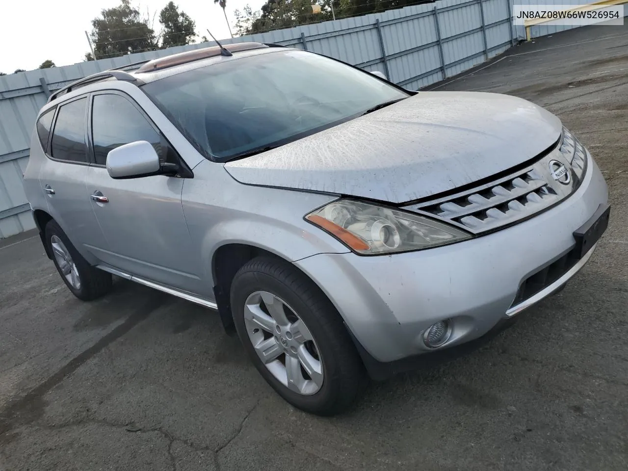 2006 Nissan Murano Sl VIN: JN8AZ08W66W526954 Lot: 71858704