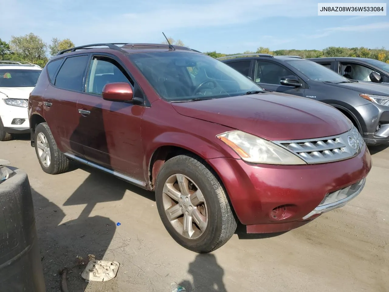 2006 Nissan Murano Sl VIN: JN8AZ08W36W533084 Lot: 71998514