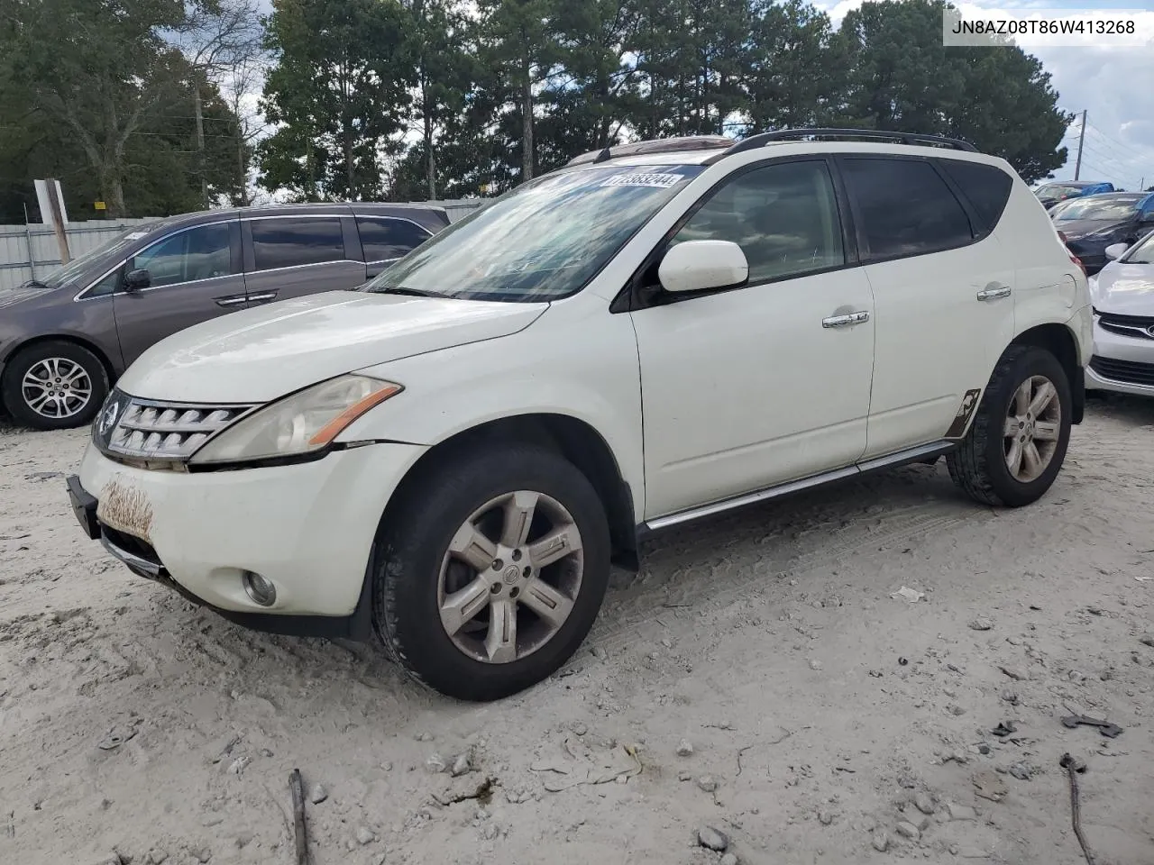 2006 Nissan Murano Sl VIN: JN8AZ08T86W413268 Lot: 72383244