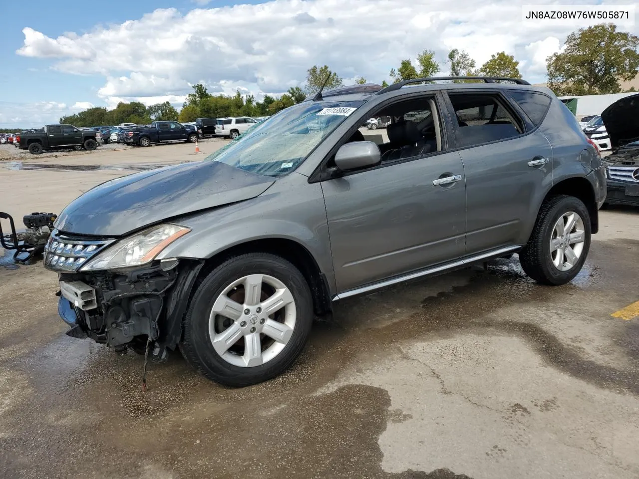 2006 Nissan Murano Sl VIN: JN8AZ08W76W505871 Lot: 72713984