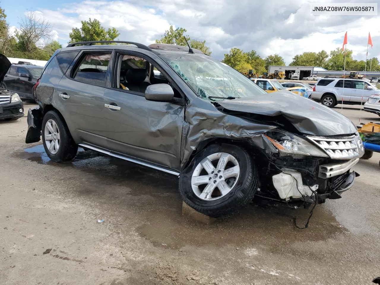 2006 Nissan Murano Sl VIN: JN8AZ08W76W505871 Lot: 72713984