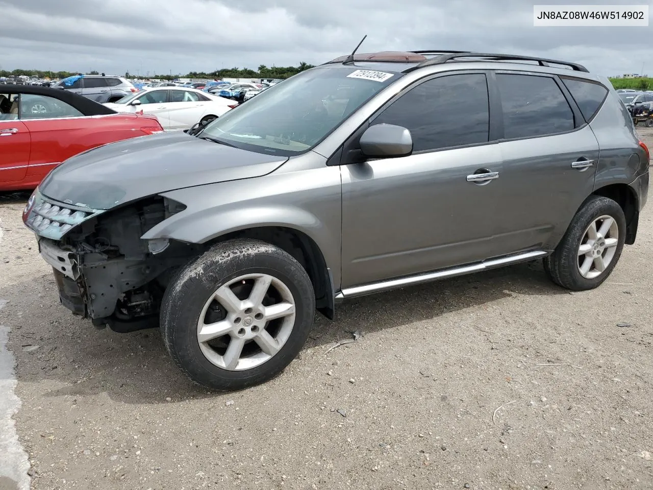 2006 Nissan Murano Sl VIN: JN8AZ08W46W514902 Lot: 72912394