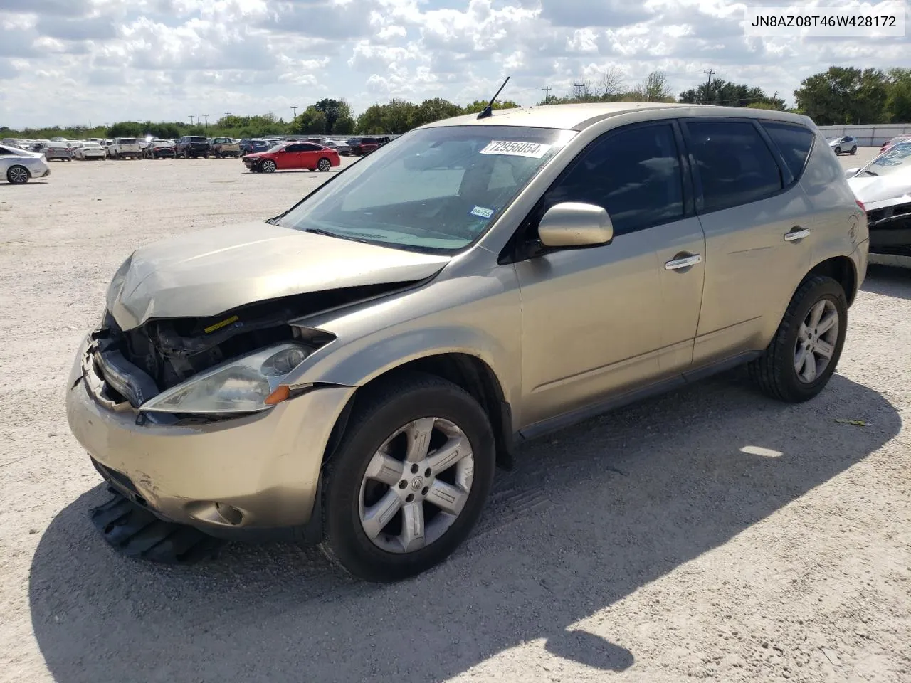 2006 Nissan Murano Sl VIN: JN8AZ08T46W428172 Lot: 72956054