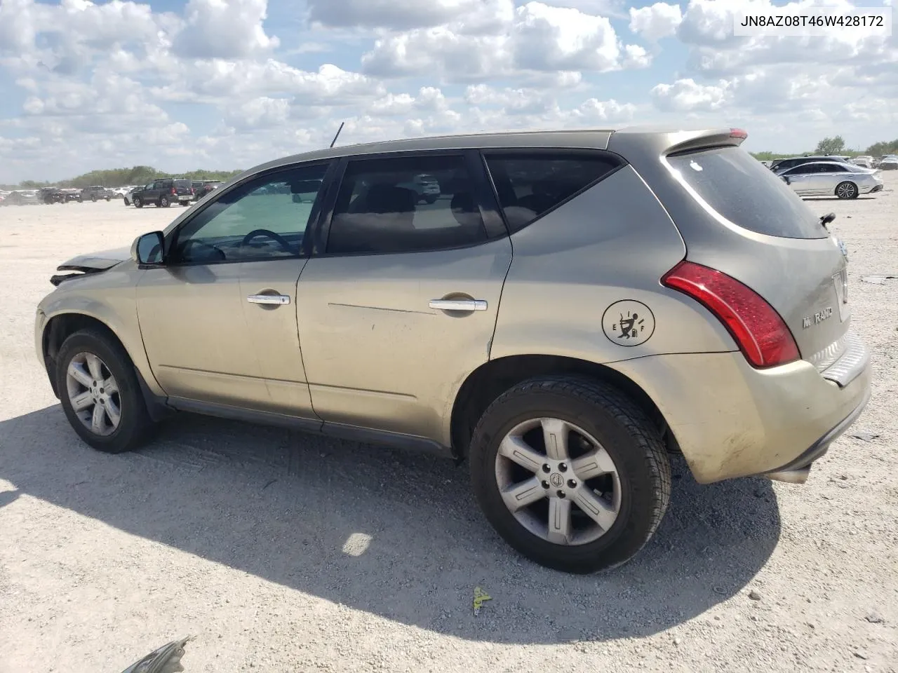 2006 Nissan Murano Sl VIN: JN8AZ08T46W428172 Lot: 72956054