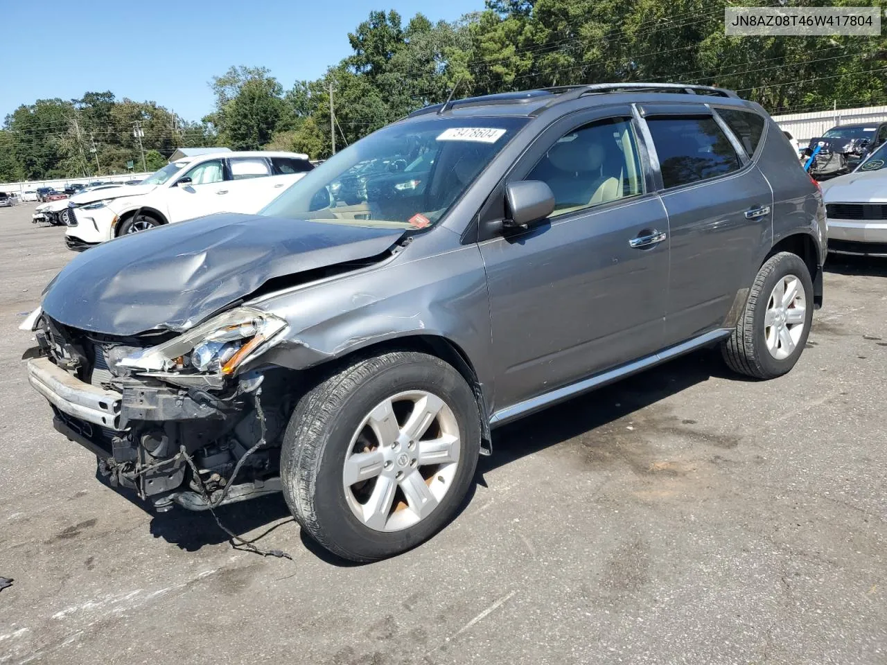 2006 Nissan Murano Sl VIN: JN8AZ08T46W417804 Lot: 73478604