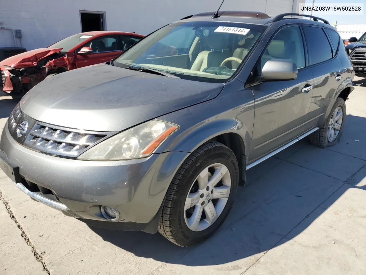 2006 Nissan Murano Sl VIN: JN8AZ08W16W502528 Lot: 74461844