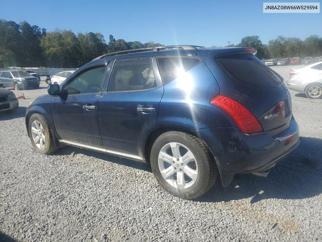 2006 Nissan Murano Sl VIN: JN8AZ08W66W529594 Lot: 74563214