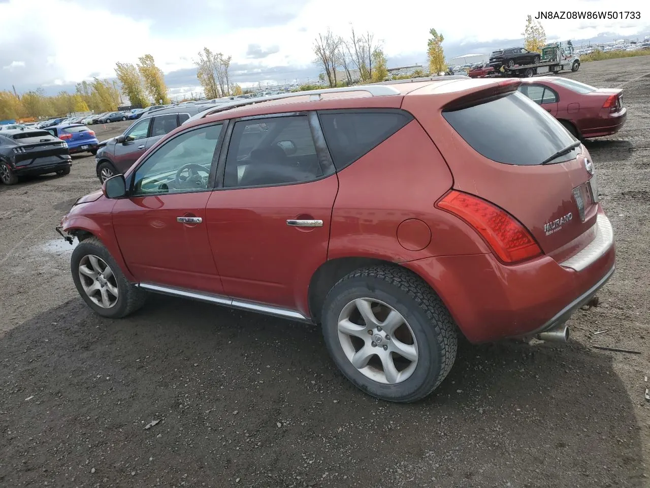 2006 Nissan Murano Sl VIN: JN8AZ08W86W501733 Lot: 75010994