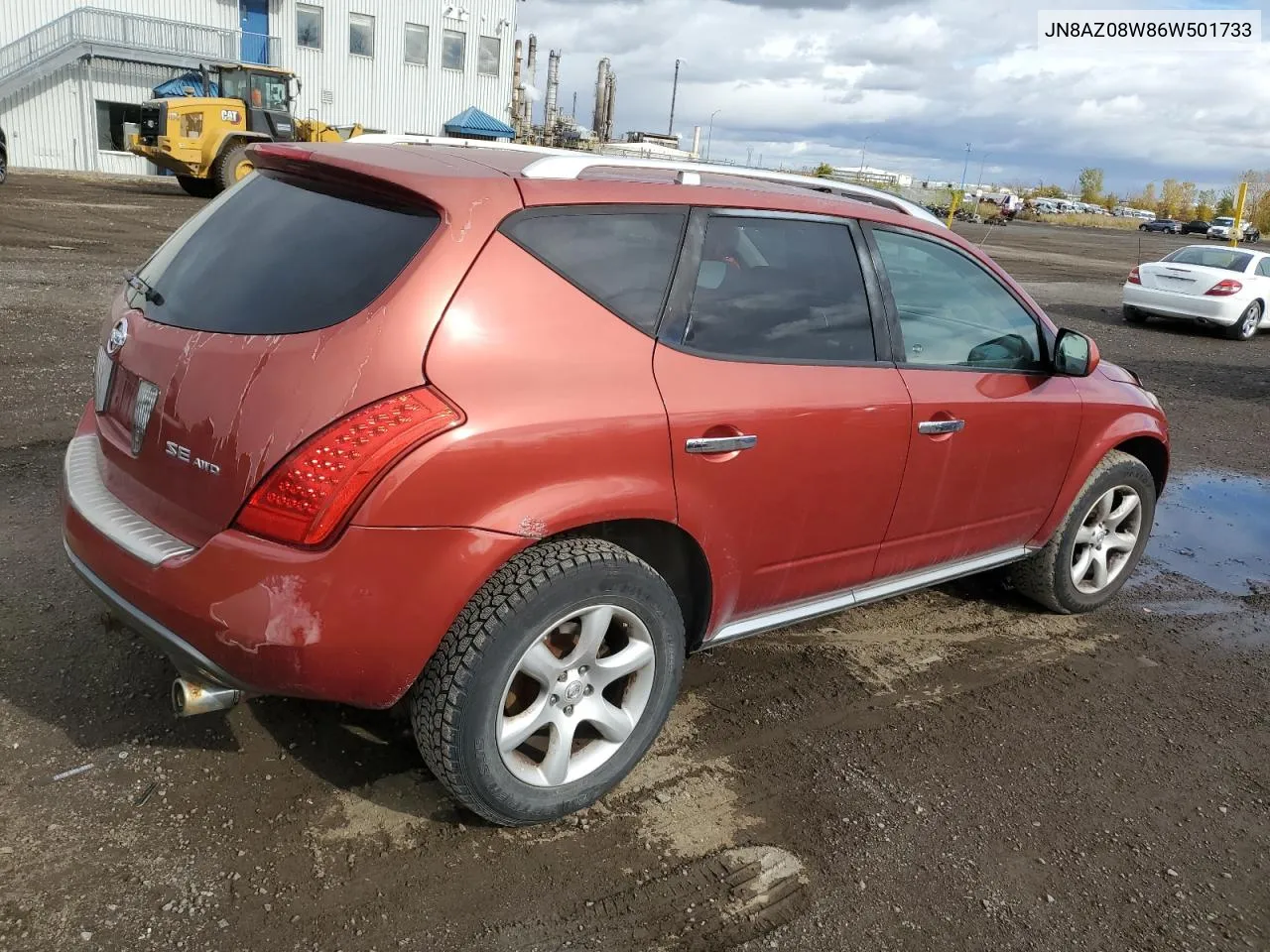 2006 Nissan Murano Sl VIN: JN8AZ08W86W501733 Lot: 75010994