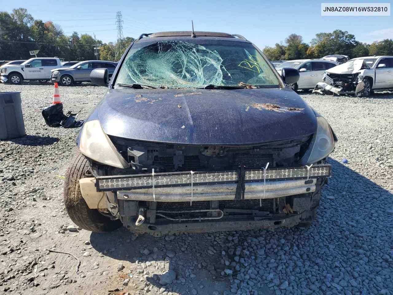 2006 Nissan Murano Sl VIN: JN8AZ08W16W532810 Lot: 75893674