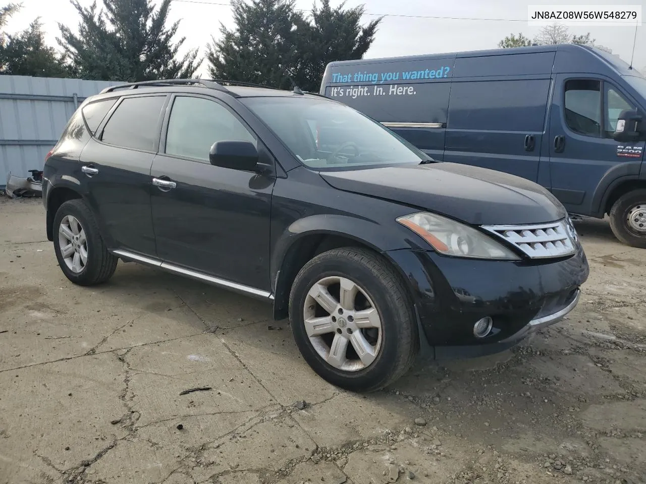 2006 Nissan Murano Sl VIN: JN8AZ08W56W548279 Lot: 77530054