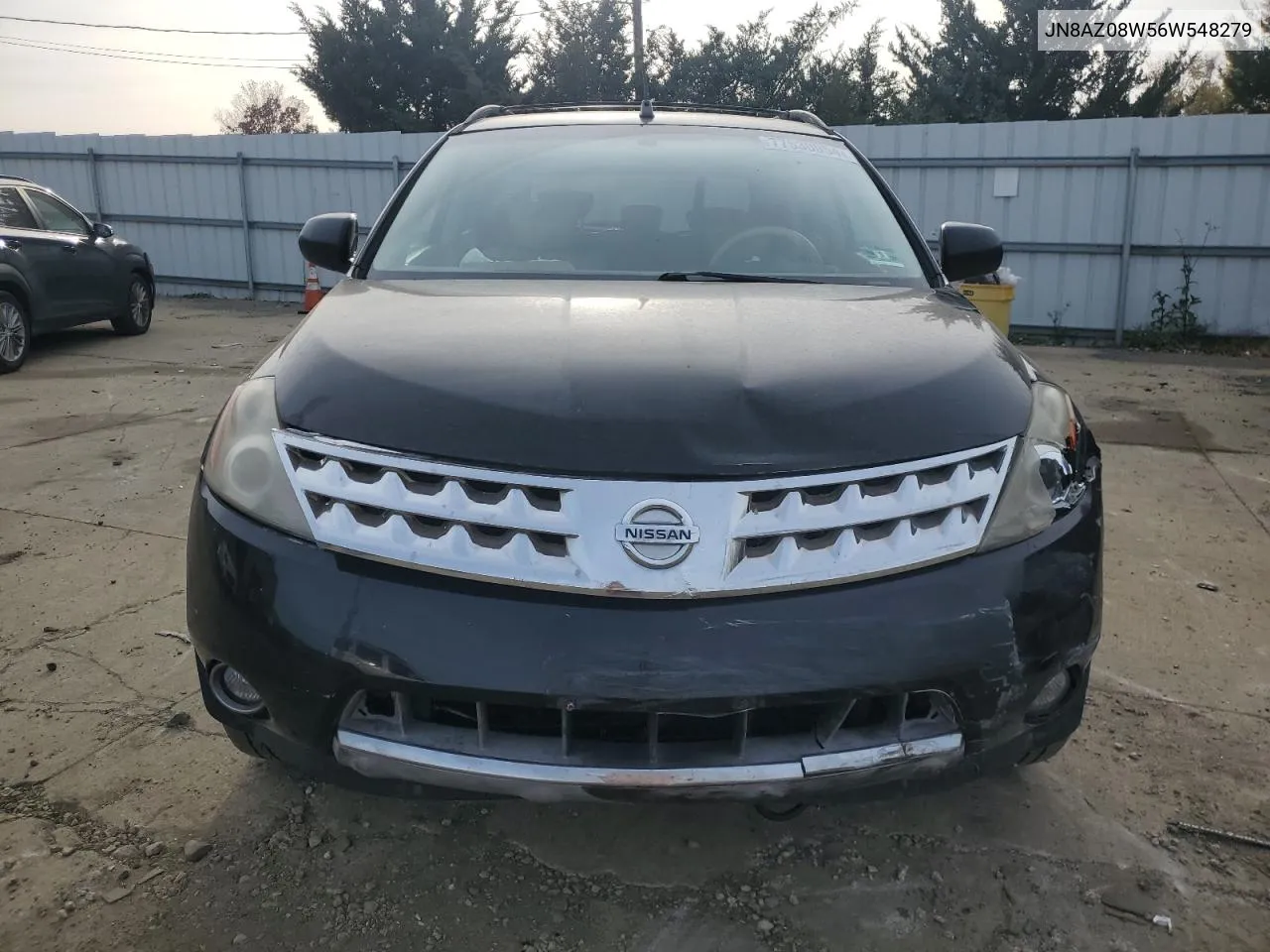 2006 Nissan Murano Sl VIN: JN8AZ08W56W548279 Lot: 77530054