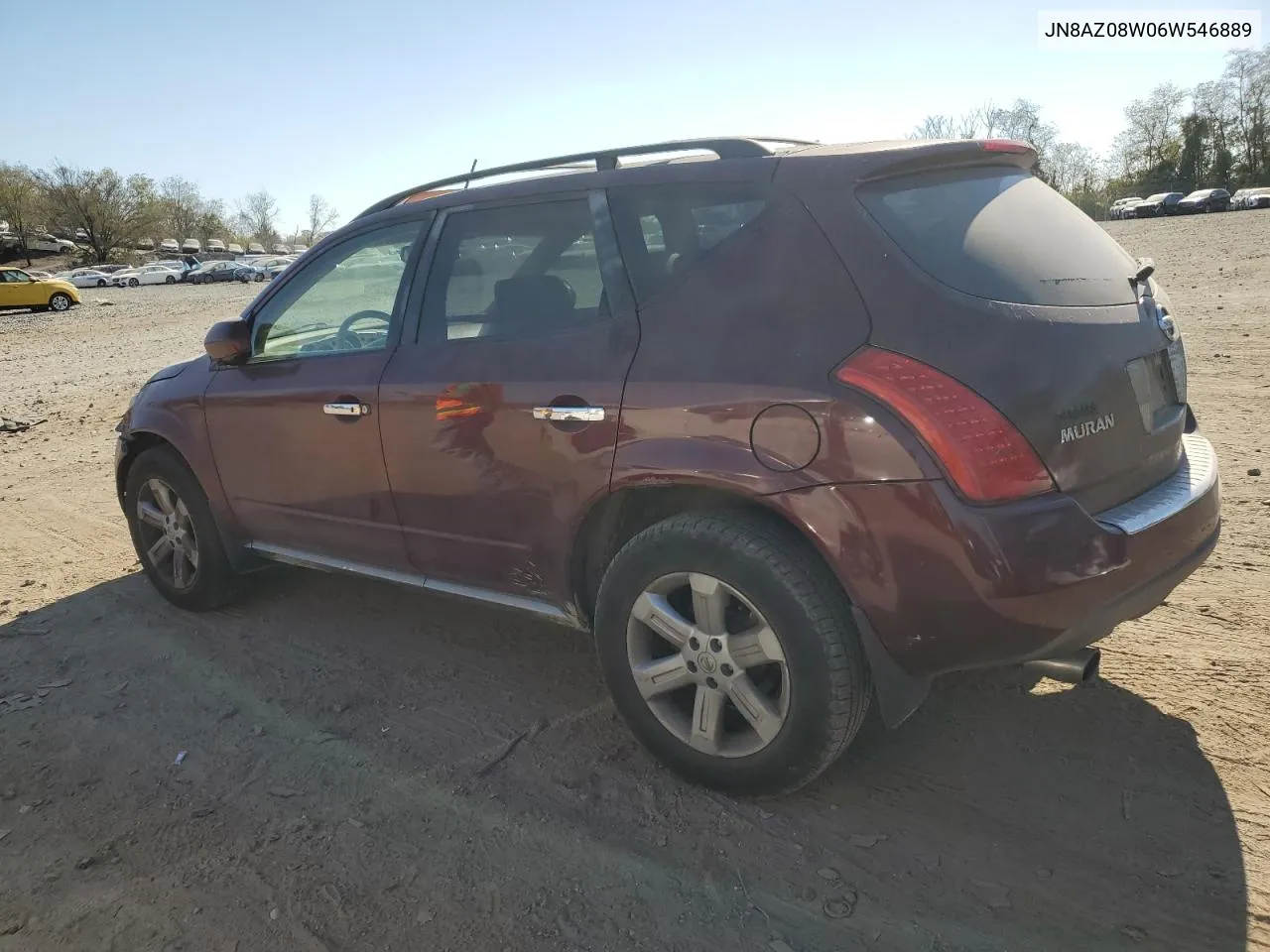 2006 Nissan Murano Sl VIN: JN8AZ08W06W546889 Lot: 78586284