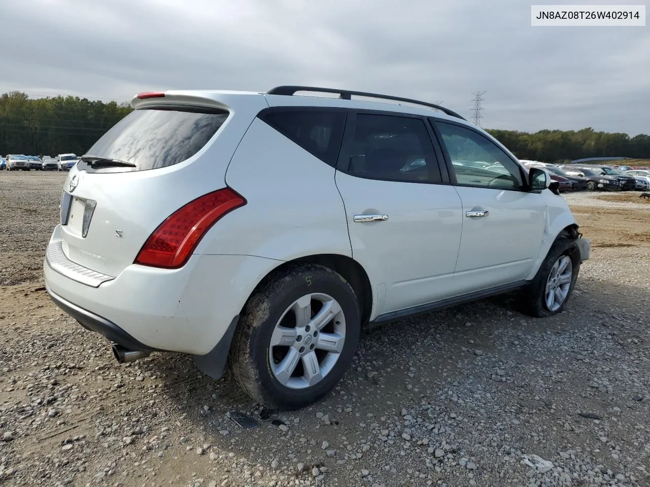 2006 Nissan Murano Sl VIN: JN8AZ08T26W402914 Lot: 78915334