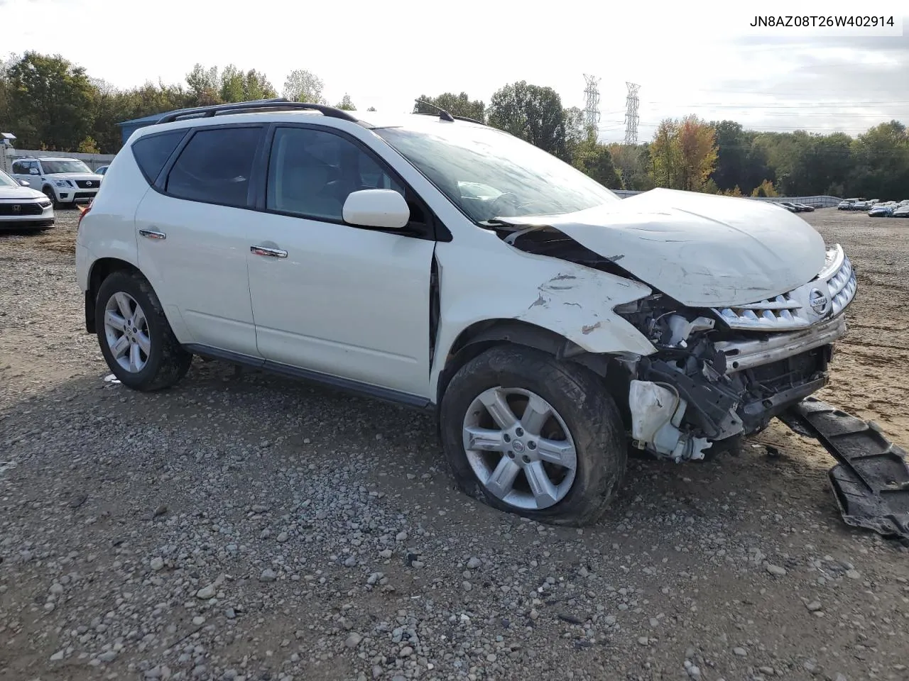 2006 Nissan Murano Sl VIN: JN8AZ08T26W402914 Lot: 78915334