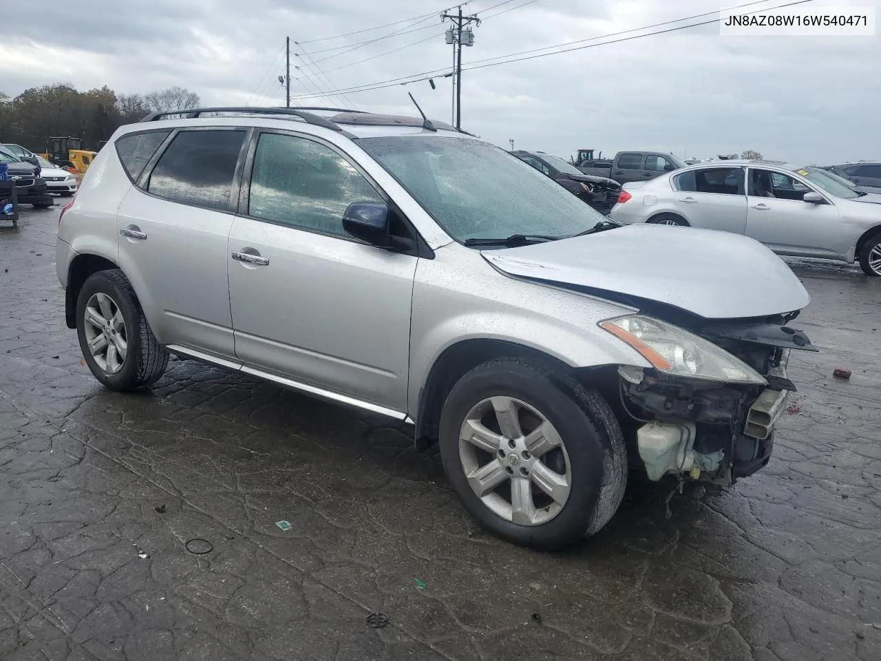 2006 Nissan Murano Sl VIN: JN8AZ08W16W540471 Lot: 79748684