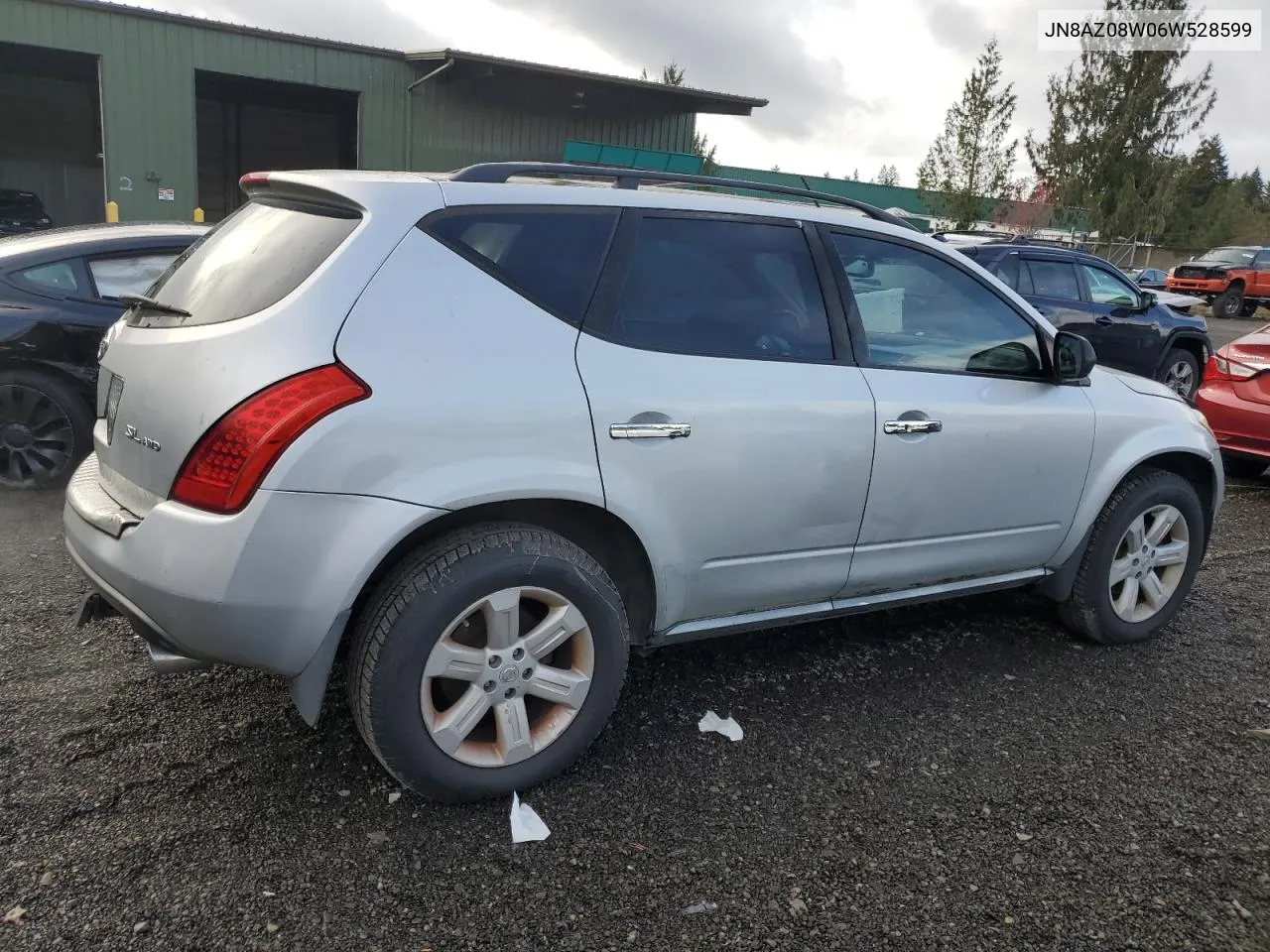 2006 Nissan Murano Sl VIN: JN8AZ08W06W528599 Lot: 80504644