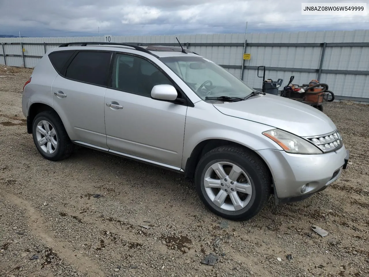 2006 Nissan Murano Sl VIN: JN8AZ08W06W549999 Lot: 82549953