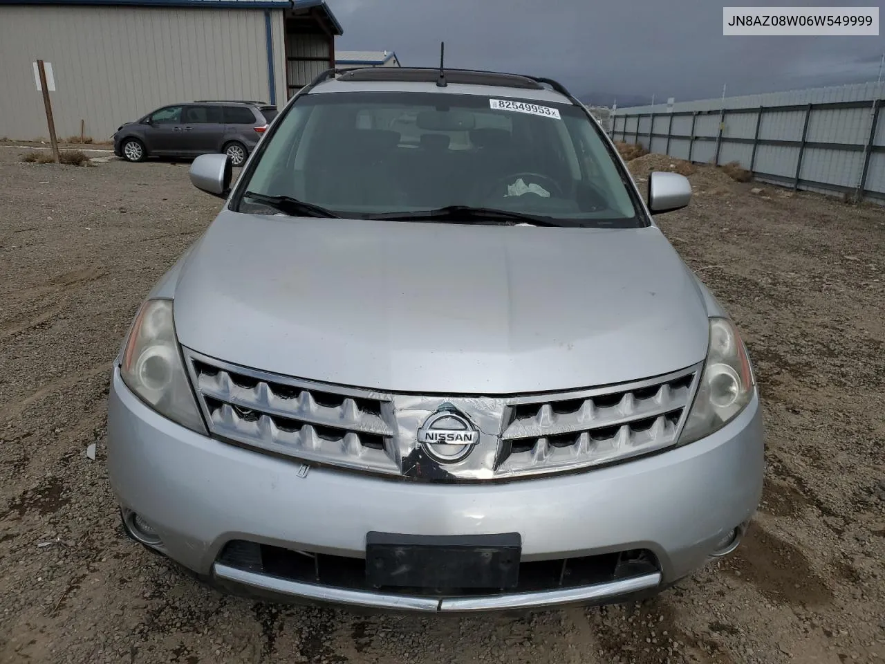 2006 Nissan Murano Sl VIN: JN8AZ08W06W549999 Lot: 82549953