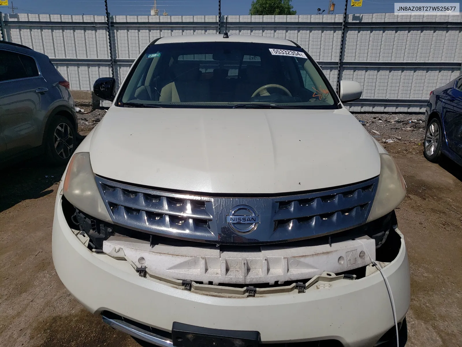 2007 Nissan Murano Sl VIN: JN8AZ08T27W525677 Lot: 55332354