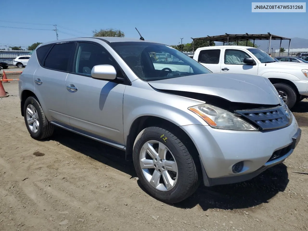 2007 Nissan Murano Sl VIN: JN8AZ08T47W531268 Lot: 59846854