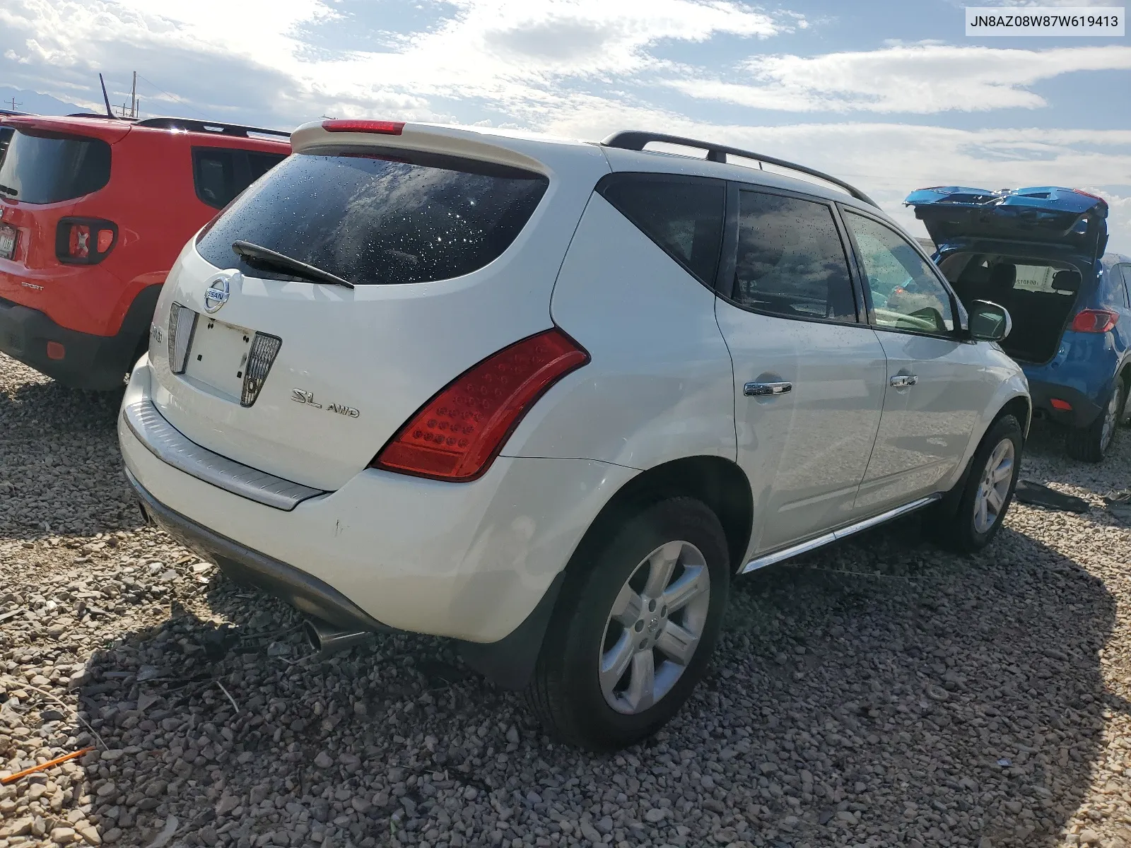 2007 Nissan Murano Sl VIN: JN8AZ08W87W619413 Lot: 66884994