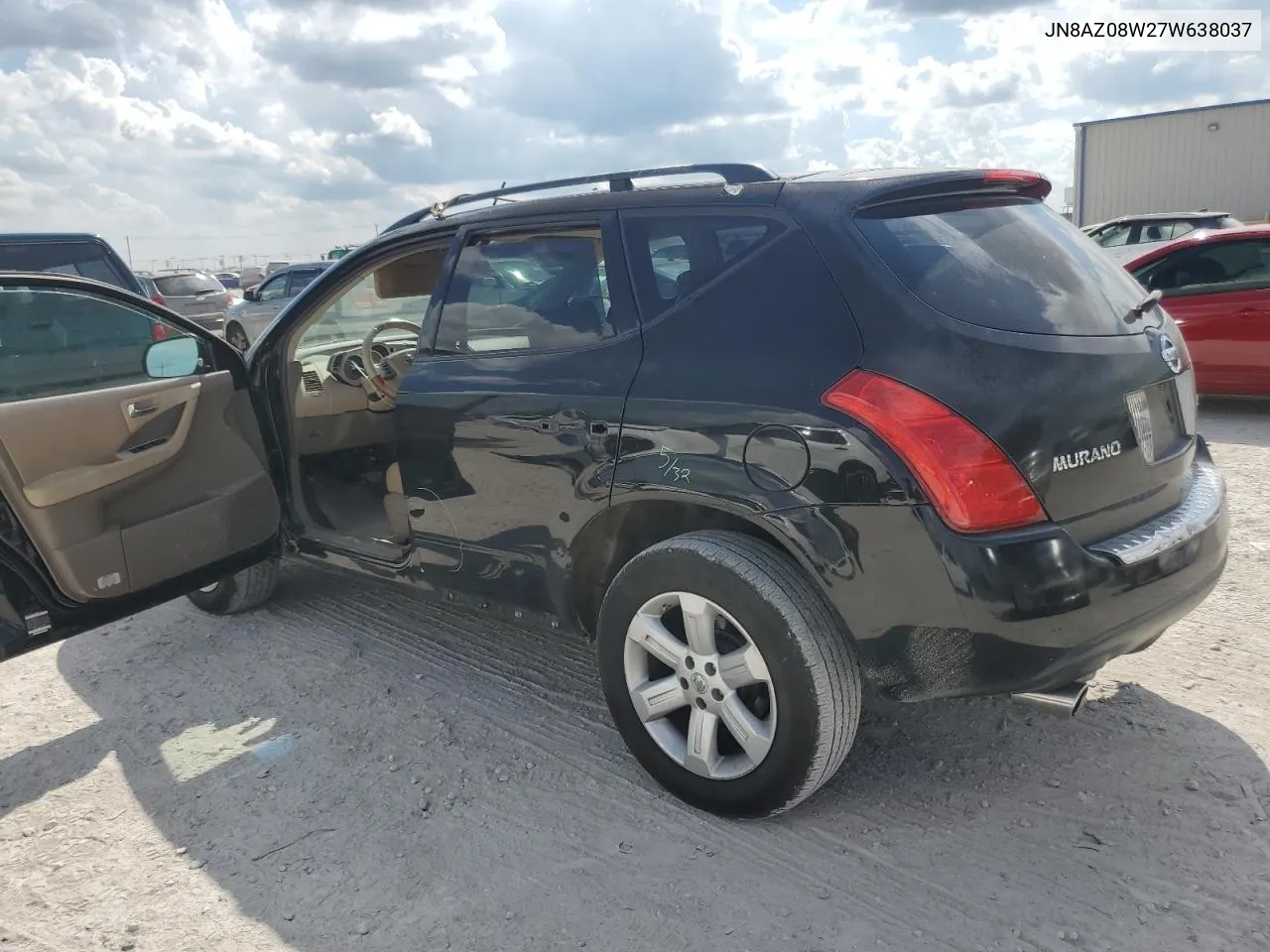 JN8AZ08W27W638037 2007 Nissan Murano Sl