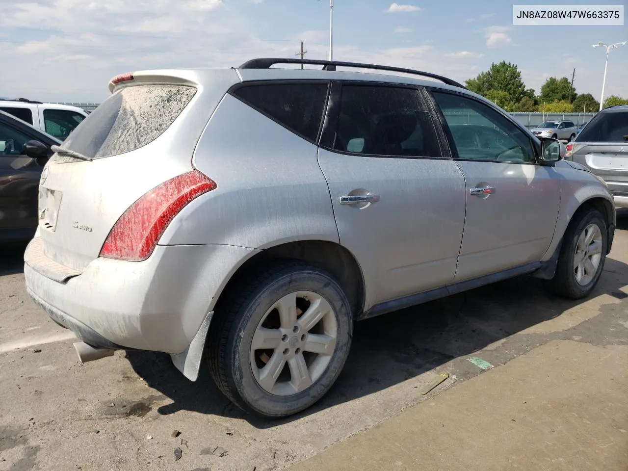 JN8AZ08W47W663375 2007 Nissan Murano Sl