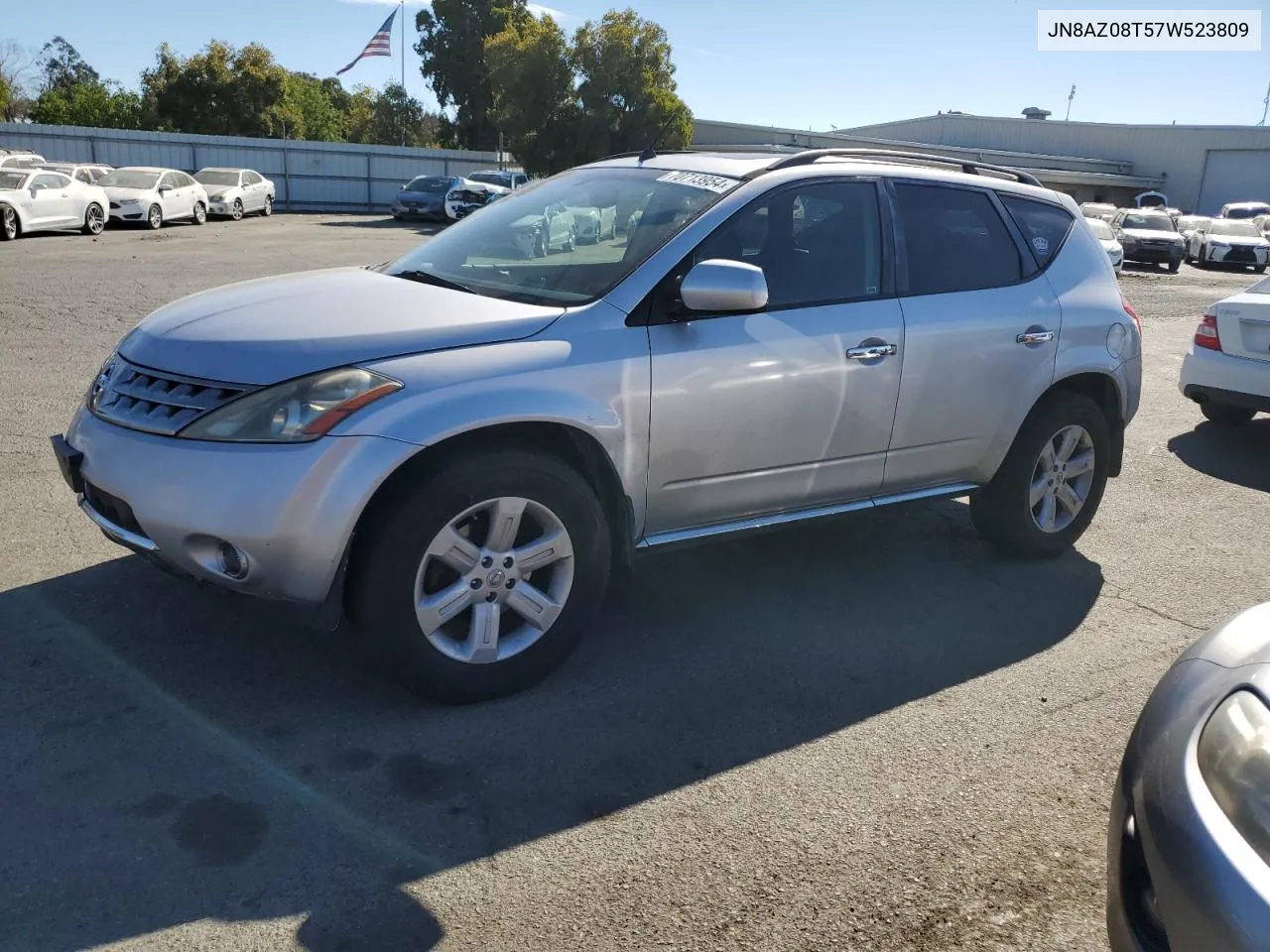 2007 Nissan Murano Sl VIN: JN8AZ08T57W523809 Lot: 70713954