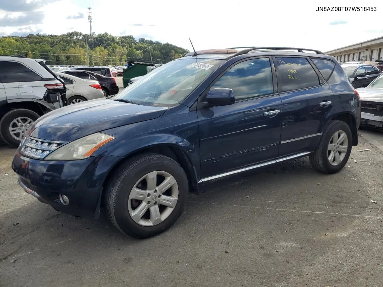 2007 Nissan Murano Sl VIN: JN8AZ08T07W518453 Lot: 71842954