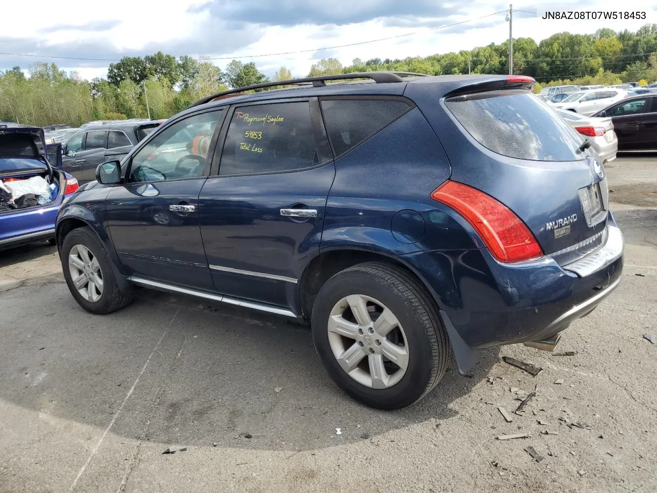 2007 Nissan Murano Sl VIN: JN8AZ08T07W518453 Lot: 71842954