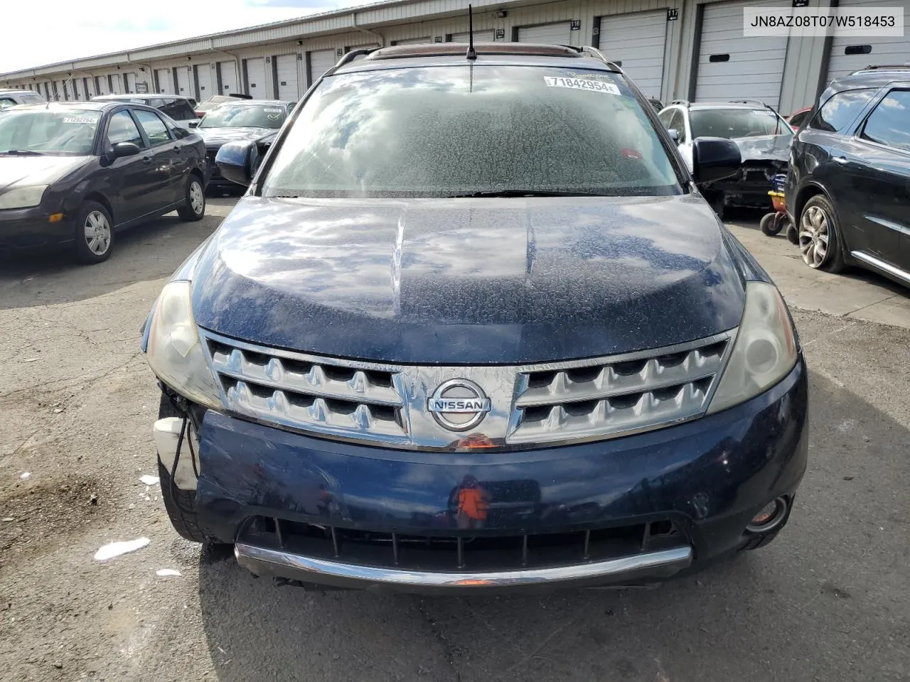 2007 Nissan Murano Sl VIN: JN8AZ08T07W518453 Lot: 71842954