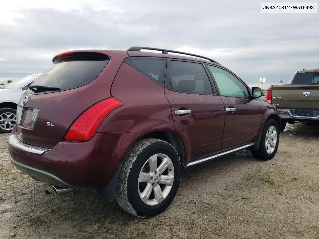 2007 Nissan Murano Sl VIN: JN8AZ08T27W516493 Lot: 74362214