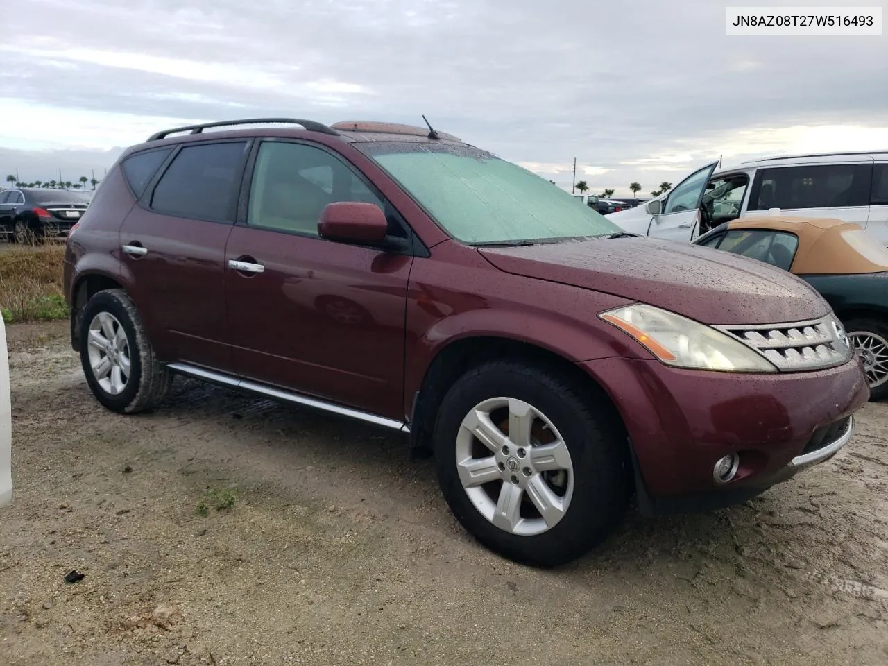 2007 Nissan Murano Sl VIN: JN8AZ08T27W516493 Lot: 74362214