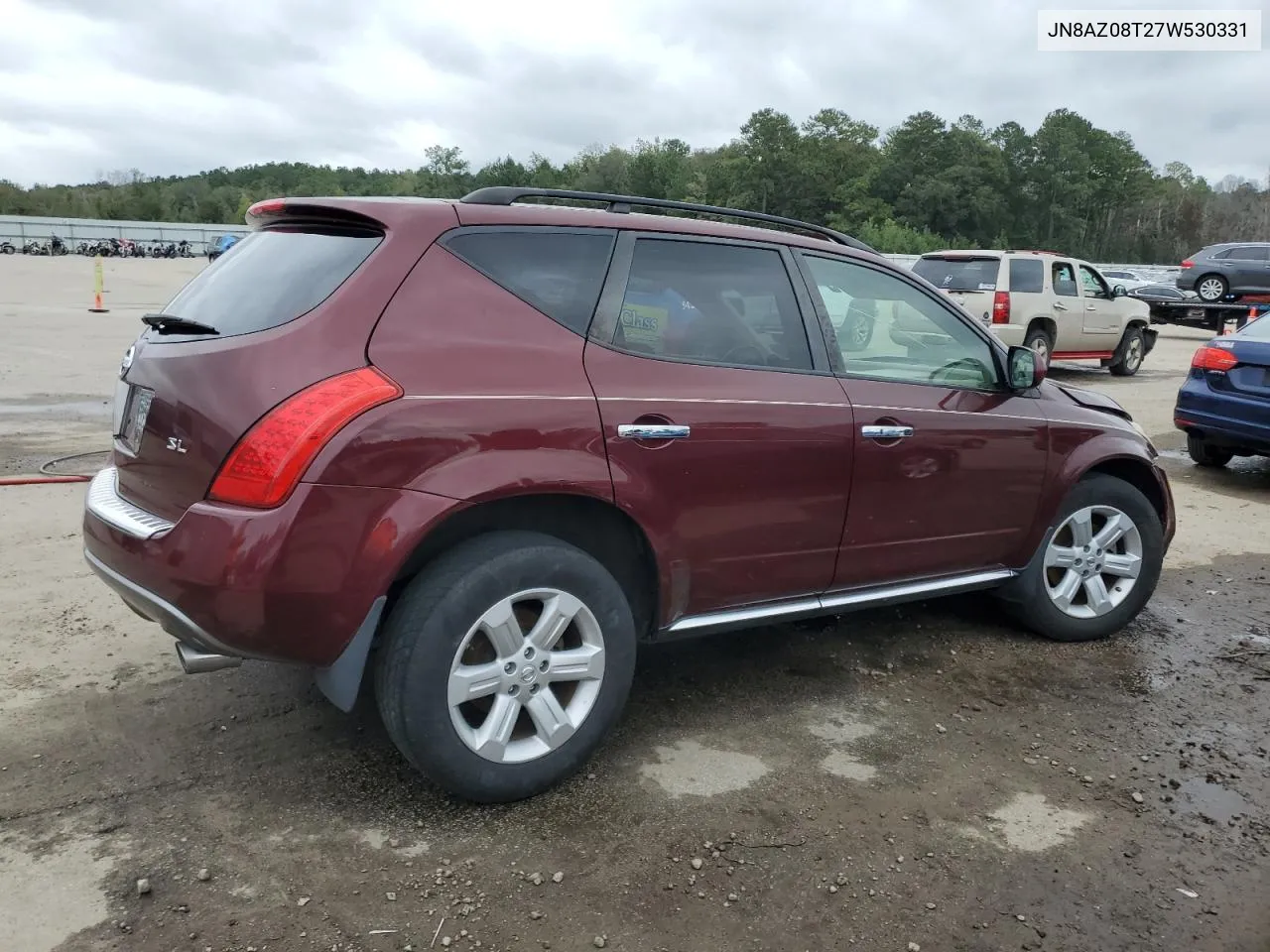 2007 Nissan Murano Sl VIN: JN8AZ08T27W530331 Lot: 74589784