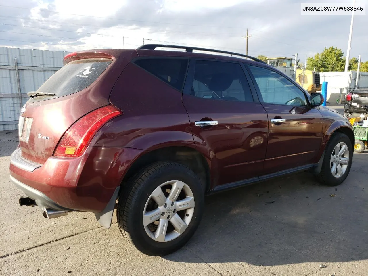 2007 Nissan Murano Sl VIN: JN8AZ08W77W633545 Lot: 74955754